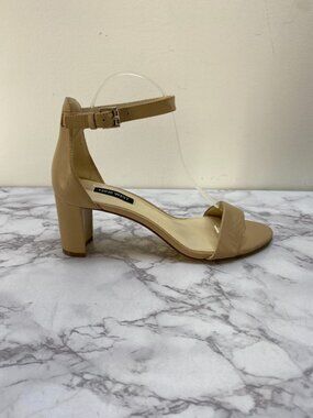 Nine West Pruce Women's Nude Strap leather Sandal Sz 8M